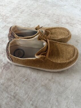 Hey Dude Women's Slip-On Loafers in mustard Woven